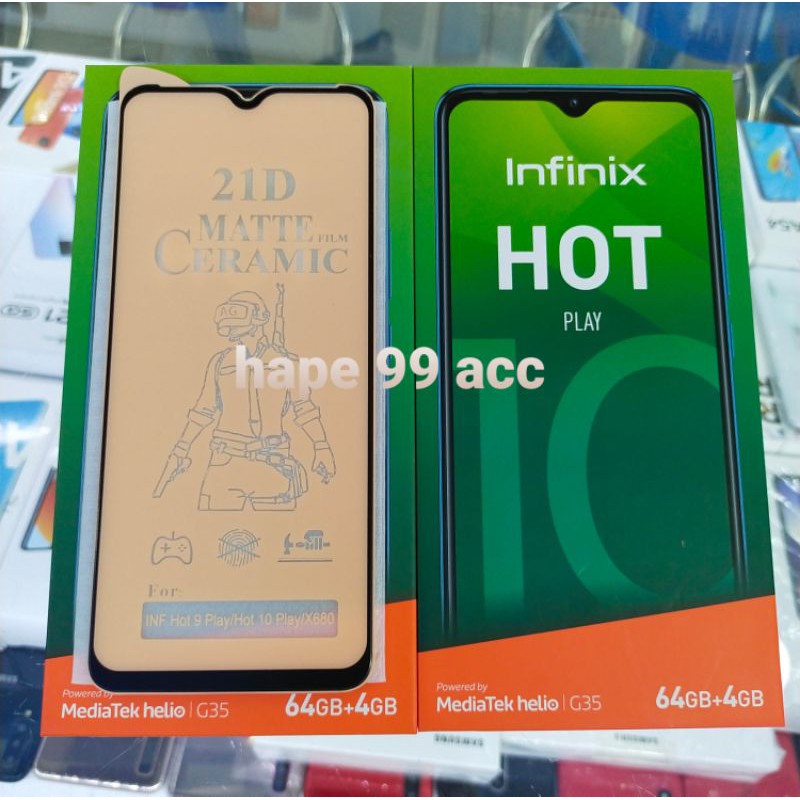 infinix HOT 9 PLAY HOT 10 PLAY anti gores nano ceramic film matte full screen