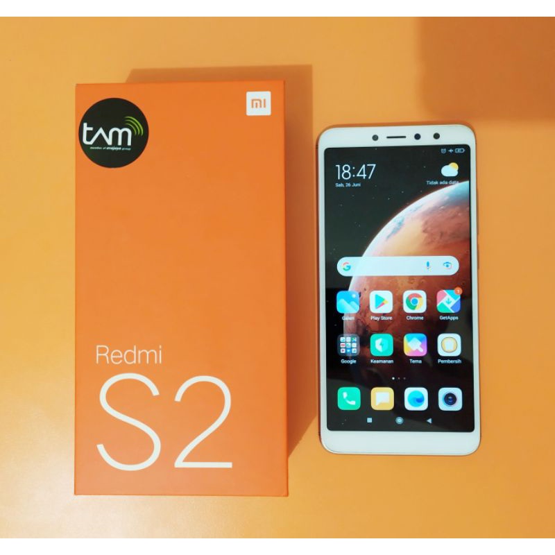 Xiaomi Redmi S2 3/32 GB Gold Fullset Bekas Seken Second