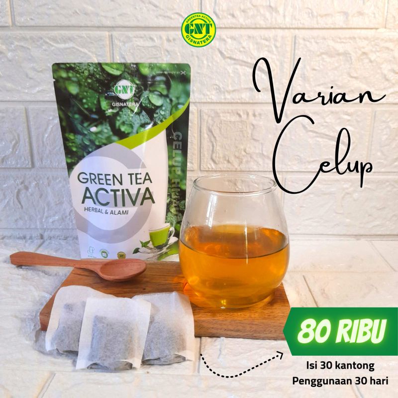 

Pelangsing Herbal Alami Green Tea Activa Kemasan Celup 60gr