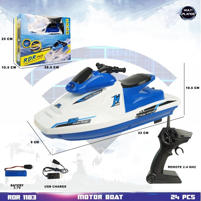 RC Perahu Perahuan Kapal Kapalan Laut Pesiar Speed Boat Mainan - 1183