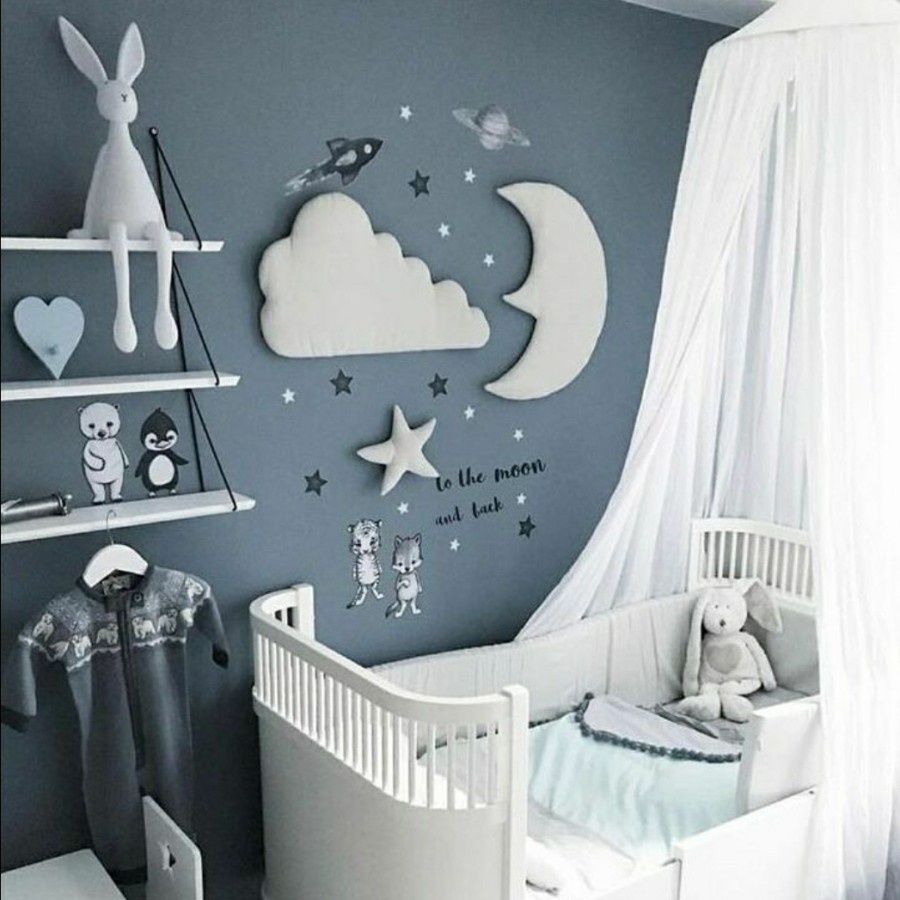 Scandinavian wall decoration cloud moon star dekorasi kamar anak