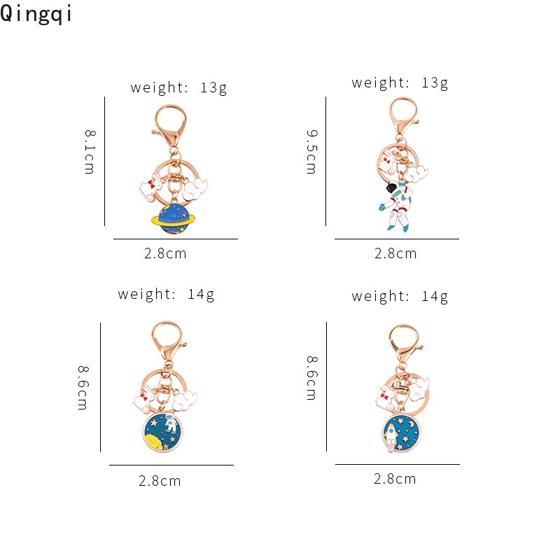 Gantungan Kunci Bentuk Astronot Luar Angkasa Roket Kelinci Untuk Hadiah Teman