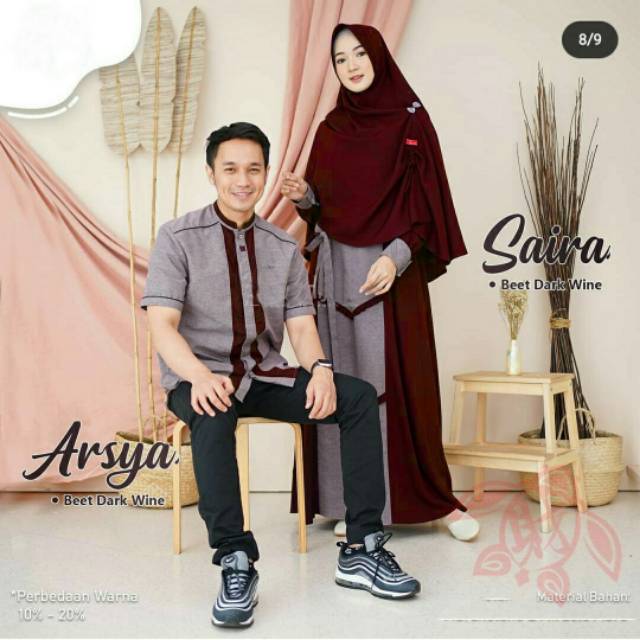 Cp arsya saira (hv) / couple muslim / gamis / syari