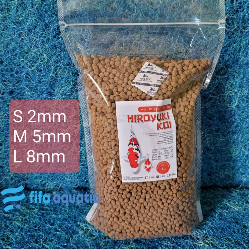 Pakan Koi hiroyuki 1kg super bulky colour max