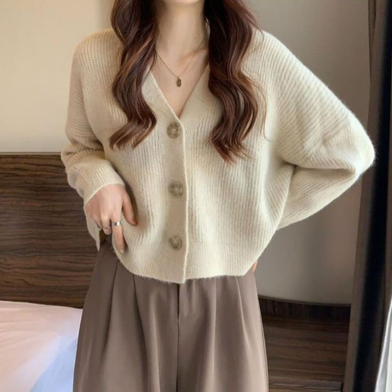 M FESYEN ALMA KOREAN CARDIGAN IMPORT KNIT RAJUT OOTD KOREAN STYLE CARDIGAN JUMBO TEBAL OVERSIZE KORE