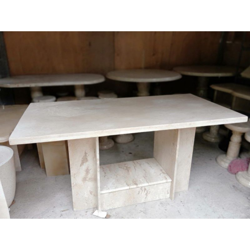 Meja Makan Marmer Model Kotak
