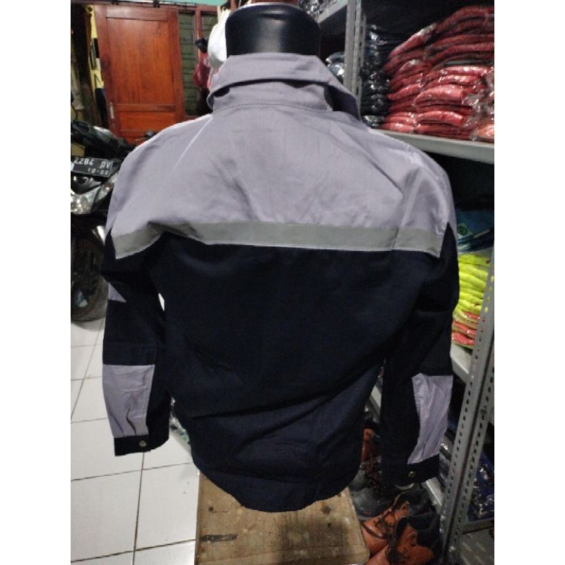 PREMIUM SERAGAM SAFETY SEMI JAKET NAVY CREM