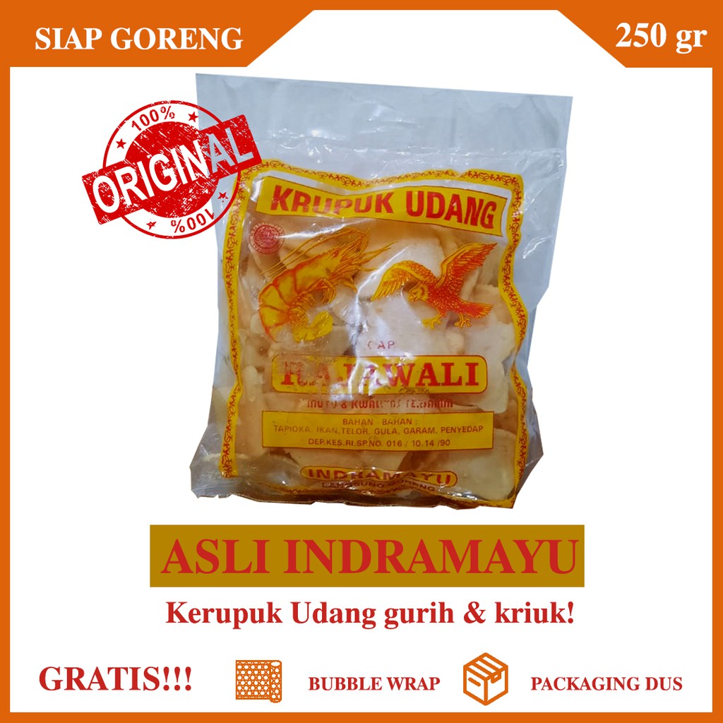 

(ASLI INDRAMAYU) Kerupuk Udang Rajawali Kecil - 250 gr