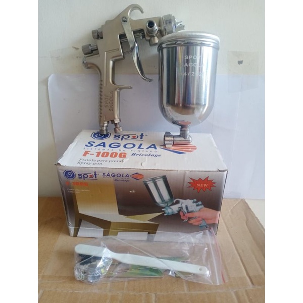 Spray Gun / Alat Semprot Cat Tabung Atas Tipe F-100G Sagola Spot