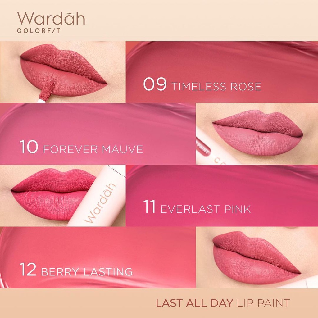 Wardah Colorfit Last All Day Lip Paint | Lip Cream
