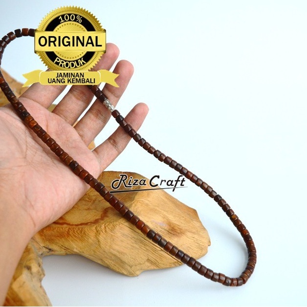 Kalung Kayu Kokka Kaukah Coklat Asli Turki Arab Mekah