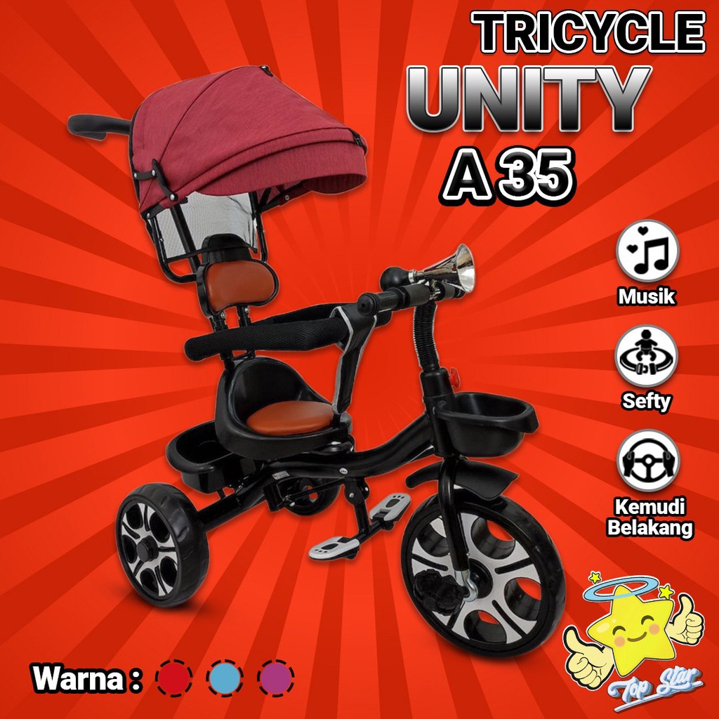 Tricycle UNITY Sepeda Roda Tiga Anak UNITY A35