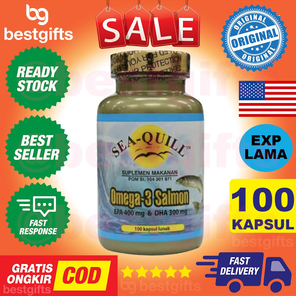 SEA-QUILL SEAQUILL SEA QUILL OMEGA 3 6 9 SALMON FISH OIL KOLESTEROL DARAH TINGGI AUTOIMUN 100 KAPSUL