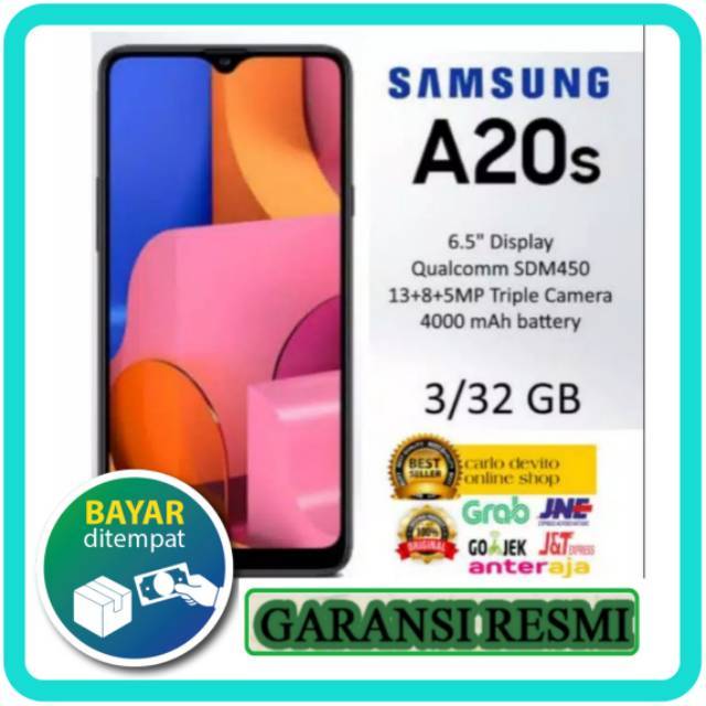 HP SAMSUNG A20S 3/32 RAM 3 MEMORI 32 GERANSI RESMI SEIN