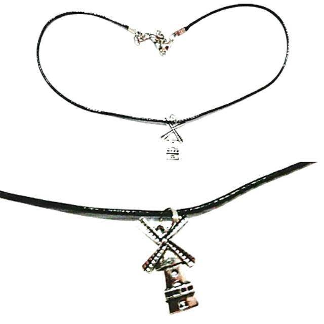 Baby Choker Necklace Silver Windmill | Kalung Handmade