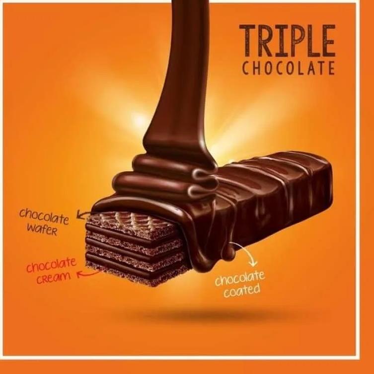 

Paling Laris // RnB Wafer Superstar Triple Chocolate Coklat [16 g/ 12 pcs/Box] //Sudah@ready