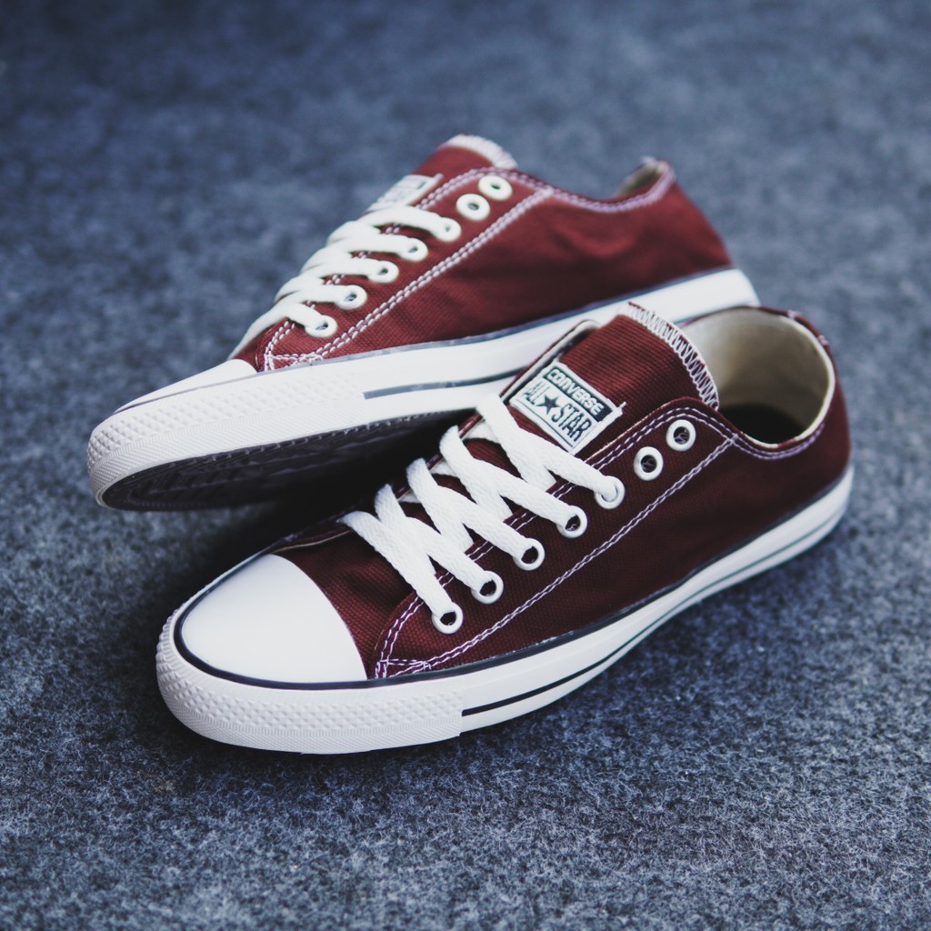 Sepatu Pria/Wanita Converse Allstar Pendek Maroon Kasual Sneakers Bertali /Sekolah/Kuliah/Murah