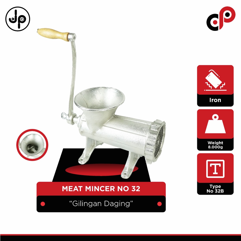 Meat Mincer no 32 | Gilingan Daging no 32 Bearing Pulley