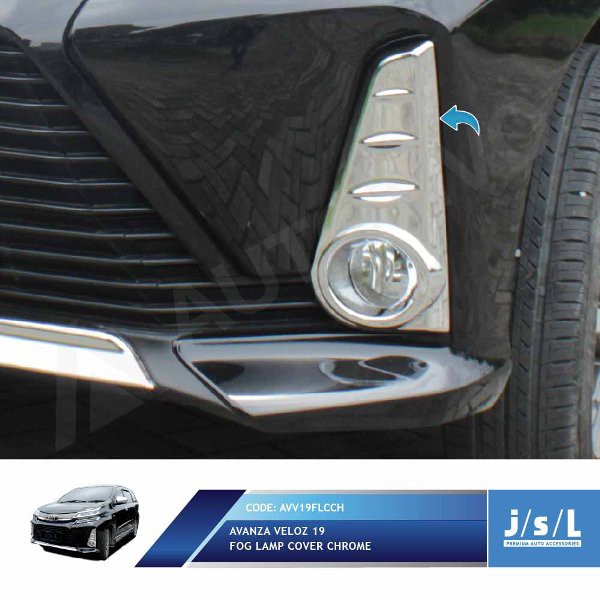 Aksesoris Tambahan JSL Cover Fog Lamp Avanza Veloz 2019 Fog Lamp Cover Chrome
