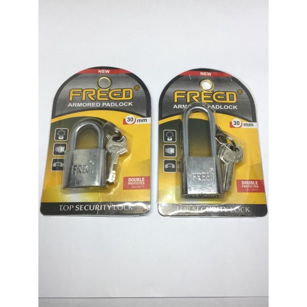 Gembok Nekel leher Pendek FREED 30 40 50 60 mm - Gembok Rumah Industri Padlock