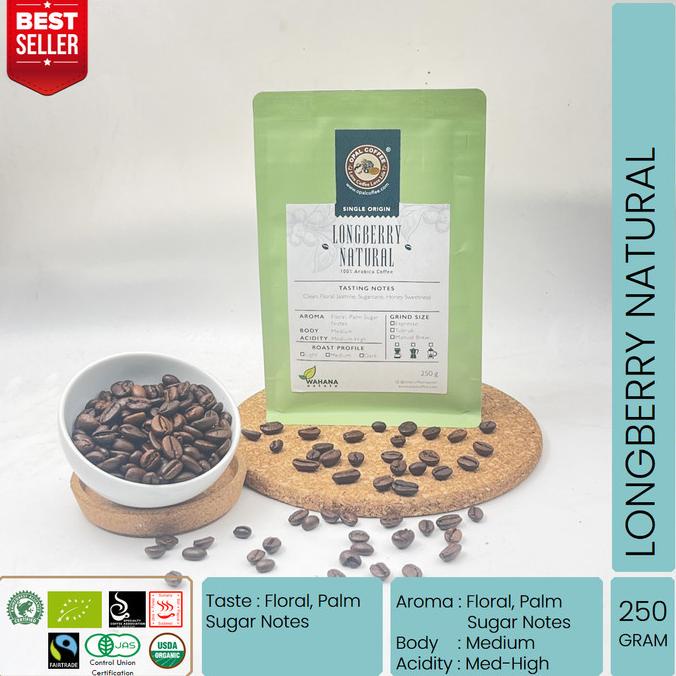 

Opal Coffee - Longberry Natural Arabica Roasted Beans 250g