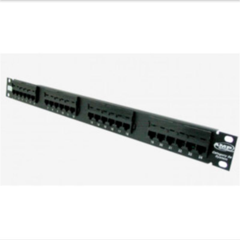 AMP / Tyco Electronics 24 Port Category 5E SL Series Patch Panel, LOAD 1U LOADED