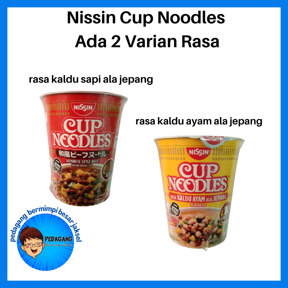 Nissin Cup Noodle/ Nissin Cup Noodles Ada 2 Varian Rasa/ Mie instan cup/ Mie Instan Ala Jepang