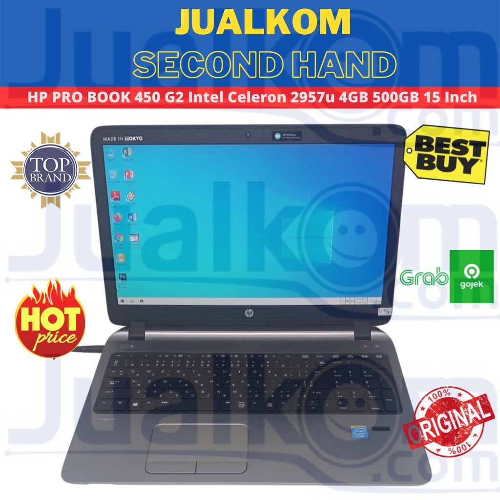 NOTEBOOK SECOND HP Pro Book  450 G2 Intel Celeron 2957u 4GB 500GB 15&quot;