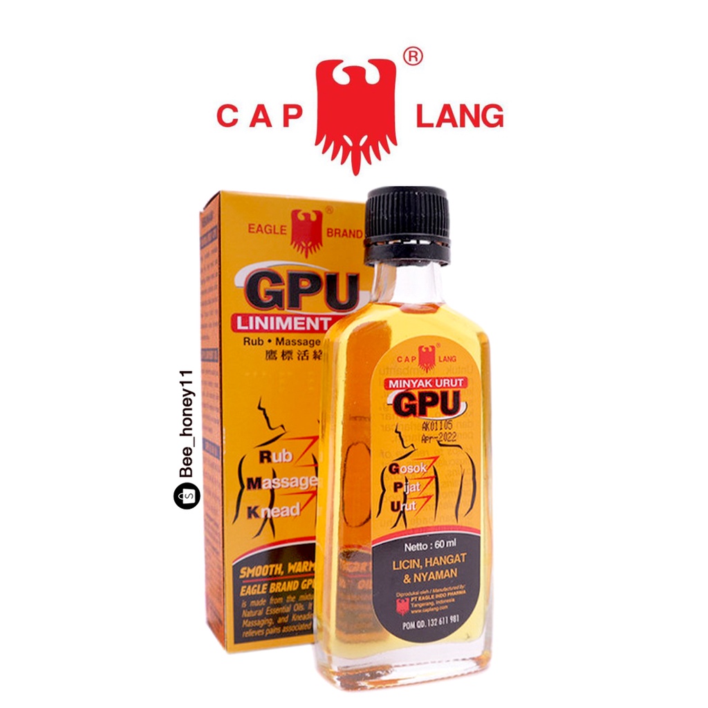 Cap Lang GPU Minyak Gosok Pijat Urut 60Ml