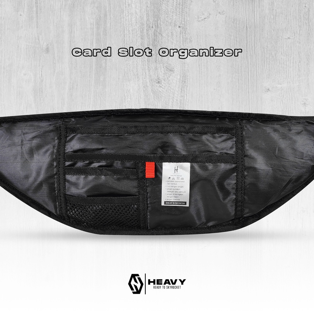 Tas Selempang Pria Heavy - Waistbag Waterproof Obelix Series USB flash | Tas Pinggang Pria Casual