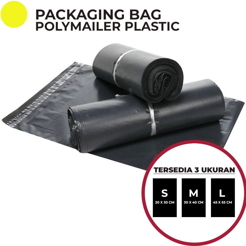 

Kantong Plastik Packing Olshop Polymailer warna Hitam Tebal 3 Ukuran