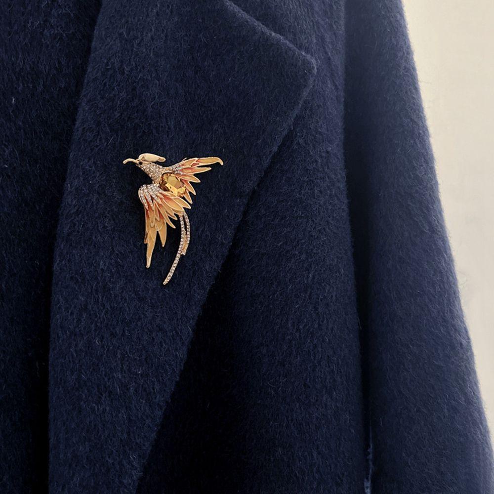 MXBEAUTY Bros Burung Elegan Manis Perhiasan Pesta Untuk Aksesoris Pakaian Anak Perempuan Gaya Cina Bros Lencana Pin