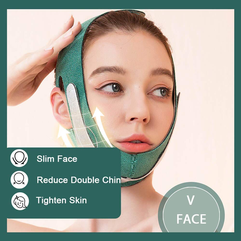 V-Face Slimming Mask Face V-Shape Belt Chin Lifting Bandage - Sabuk Penirus Pipi Pelangsing Wajah