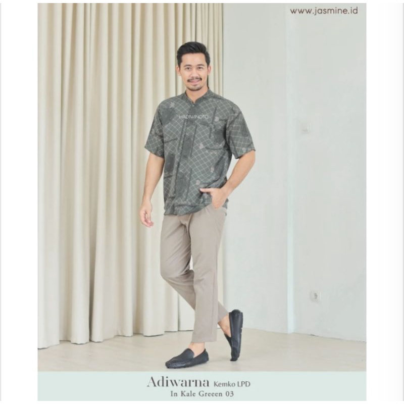 READY Kemko Adiwarna jasmine by Lidia Hadiwinoto - Kemeja Koko Lengan Pendek Denaf.outfit