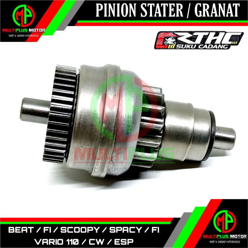 Gigi Gear Gir Ger pinion assy granat dinamo stater starter VARIO 110,BEAT,BEAT FI,SCOOPY,SPACY