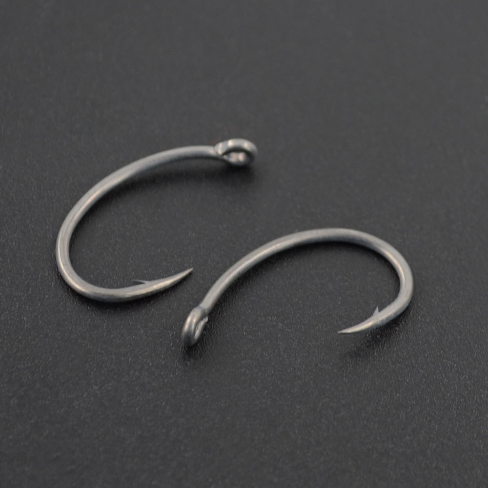 QUINTON Corrosion-resistant Barbed Hooks Durable Carp Fishing Fishing Hooks 8011 with Box Coating High Carbon 50pcs/pack Stainless Steel