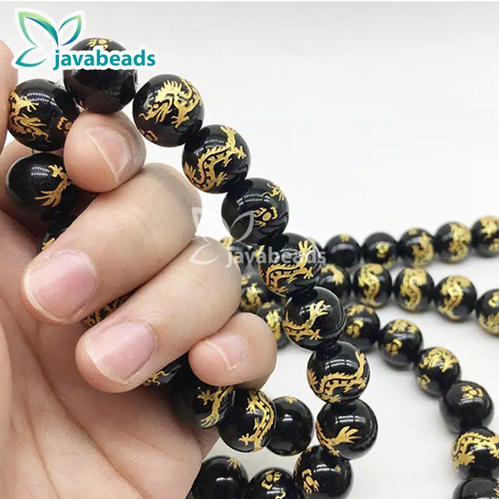 Bahan Gelang Batu Tibet Naga Emas