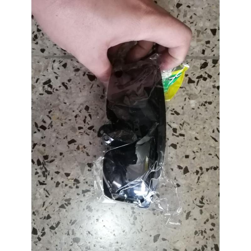 kacamata las bening / hitam satuan