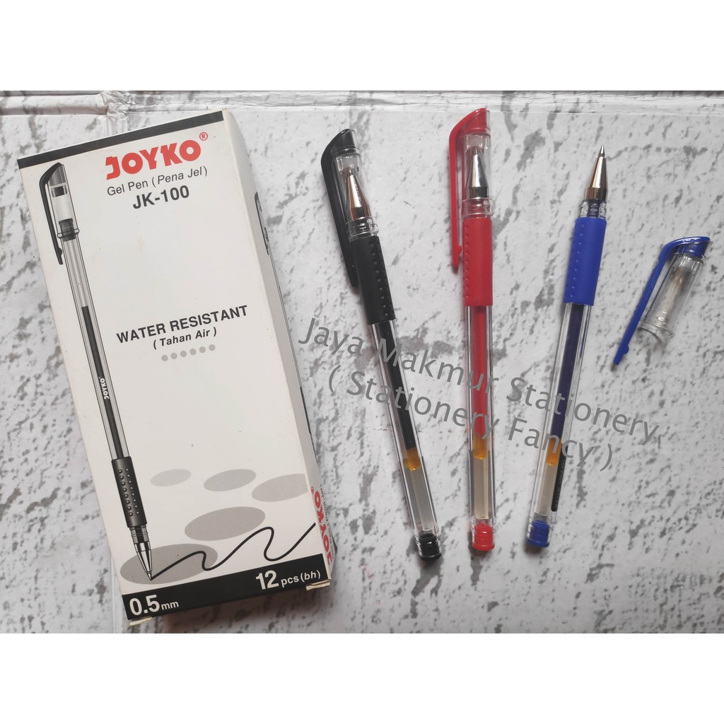 Pen gel Joyko JK-100 0.5 mm ( Tinta Warna / 1 lusin )