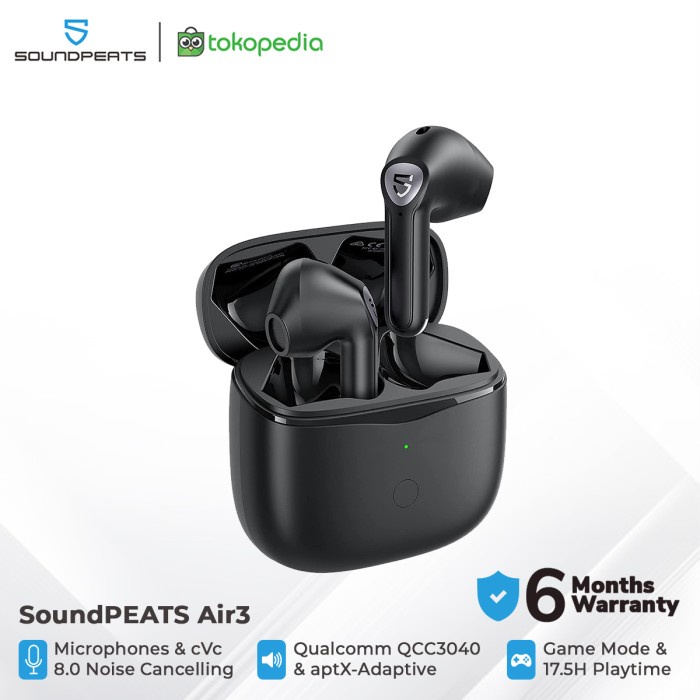 SOUNDPEATS AIR3 APTX ADAPTIVE TRUE WIRELESS EARBUDS