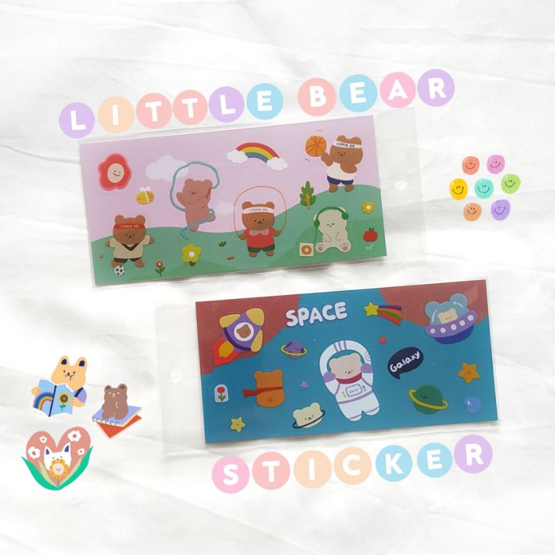 

Jiyu Bear Korean Deco Sticker Set Bujo Scrapbook Diary