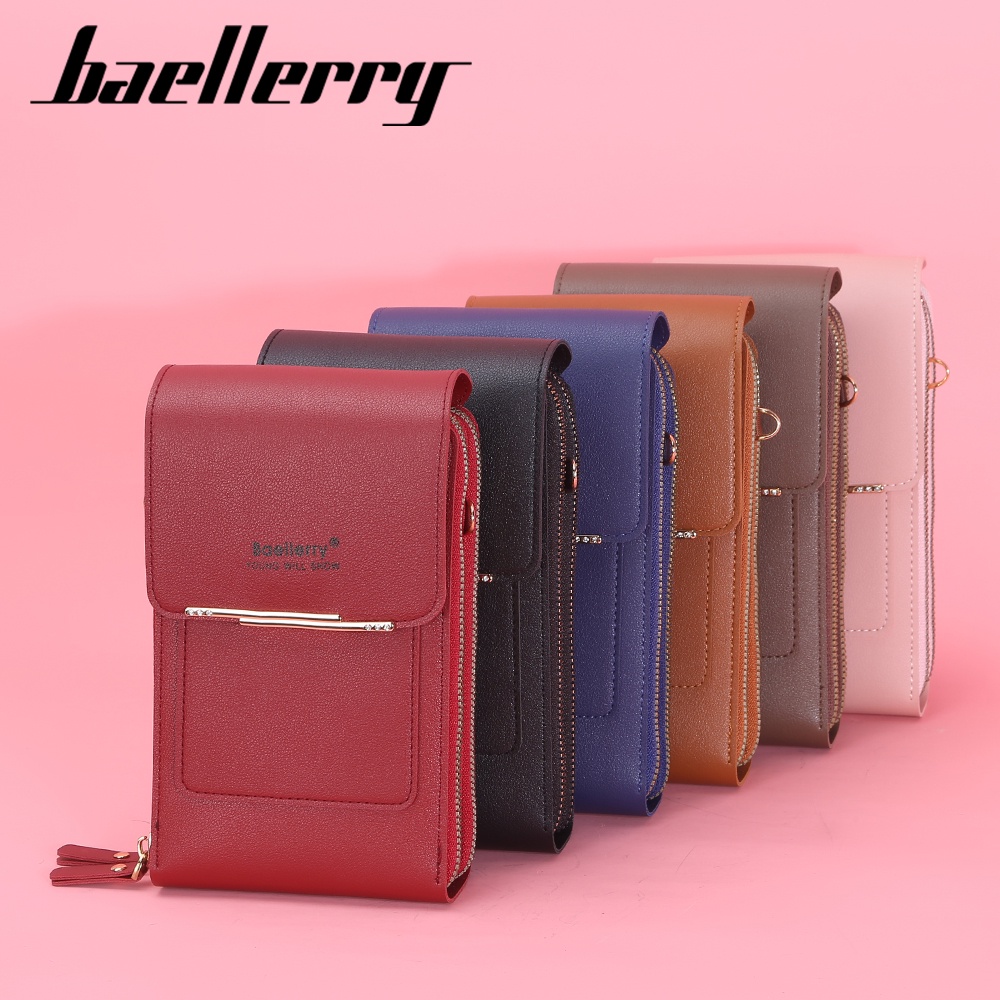 BAELLERRY N2371 Tas Selempang Wanita Dompet Panjang Wanita Dompet Handphone Sling Bag WATCHKITE WKOS