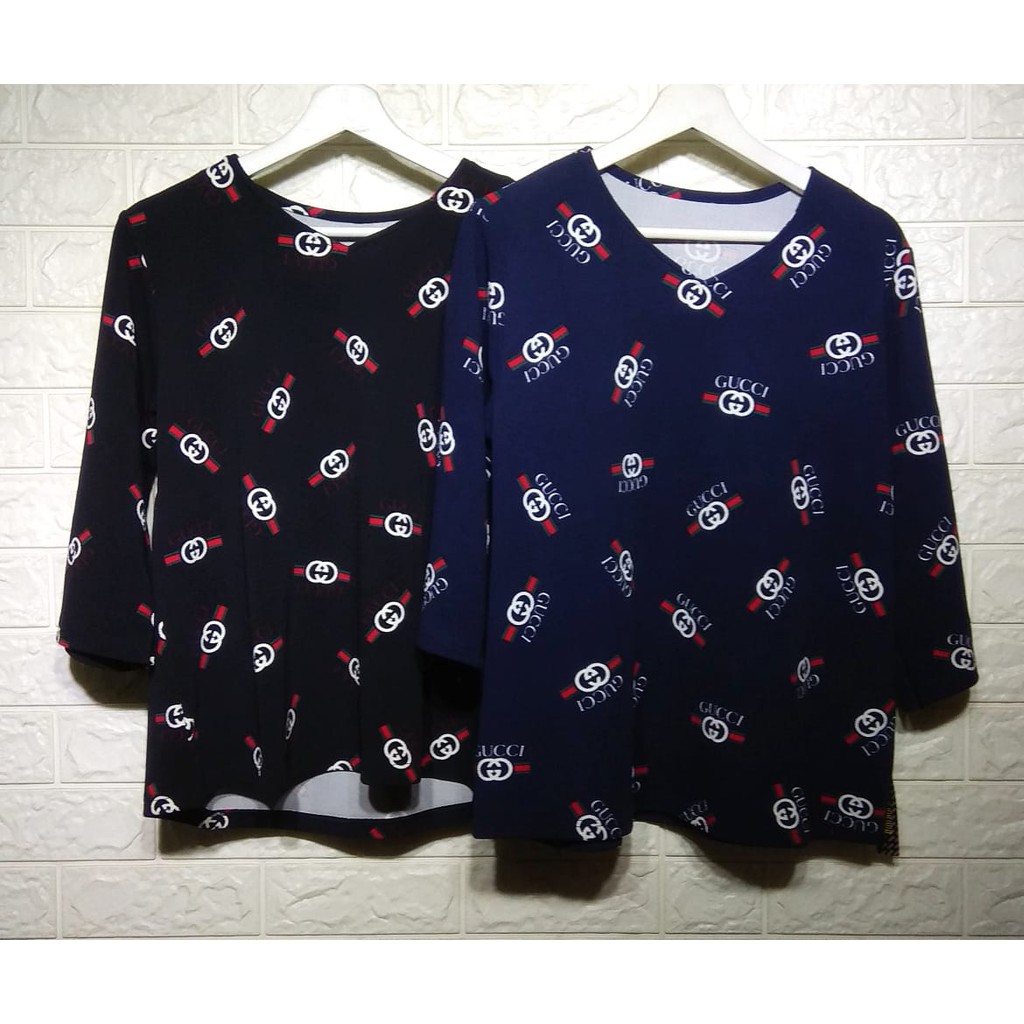 CW-15 Baju Atasan Wanita gamis tumis bermerk Branded Blouse Tshirt gucci prada