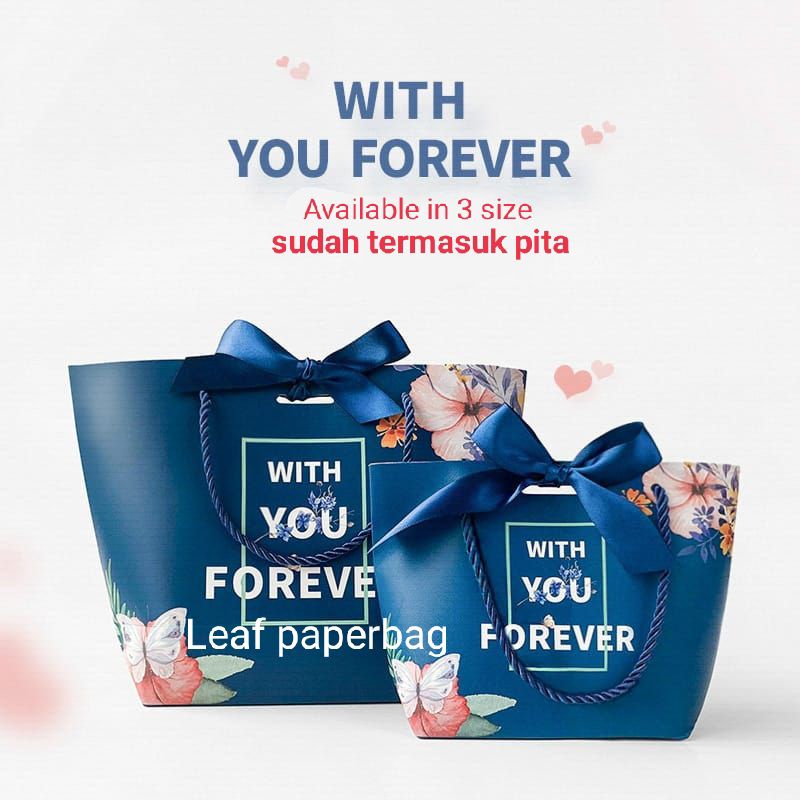 

Paper bag anniversary pacar / kotak kado valentine / tas kado valentine / paper bag kado pacar tebal biru navy tas kado kotak kado murah paperbag souvenir wedding