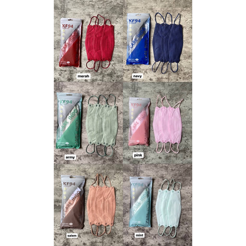 CAREINDO Masker KF94 Masker Korea KF94 KF94 4PLY 10 pcs