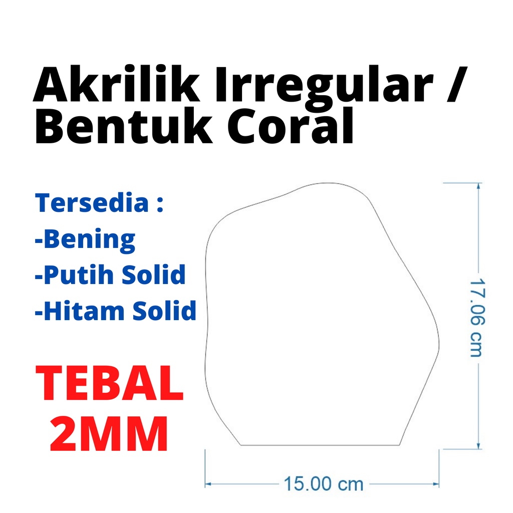 Akrilik irregular bentuk coral acrylic custom shape