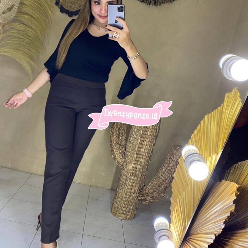 Celana kerja wanita / celana formal / celana kantor Coklat Tua