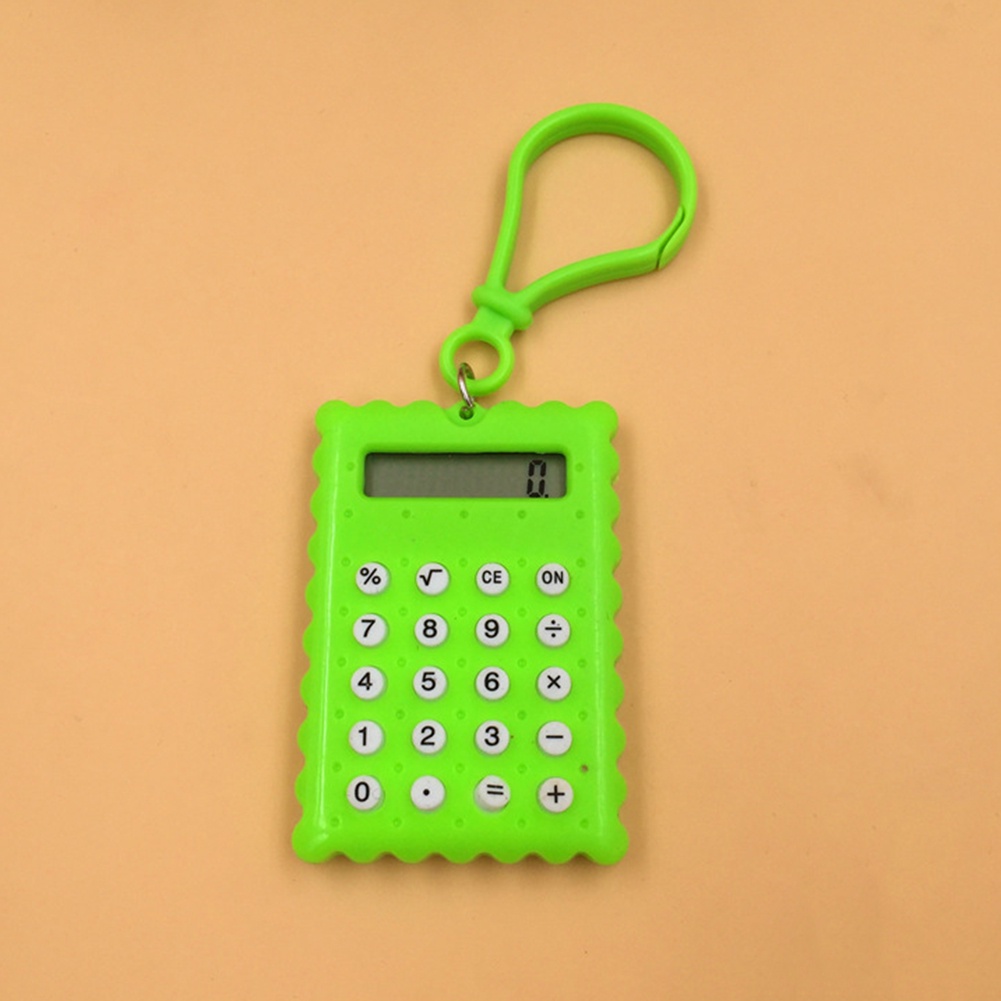 [Jianxin] Pocket Student Mini Electronic Calculator Biscuit Shape School Office Supplies