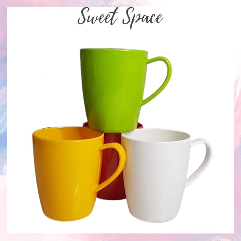 GELAS GAGANG MELAMIN GL-3195 GELAS AIR SERBAGUNA MUG WARNA WARNI CANTIK [SWEETSPACE]