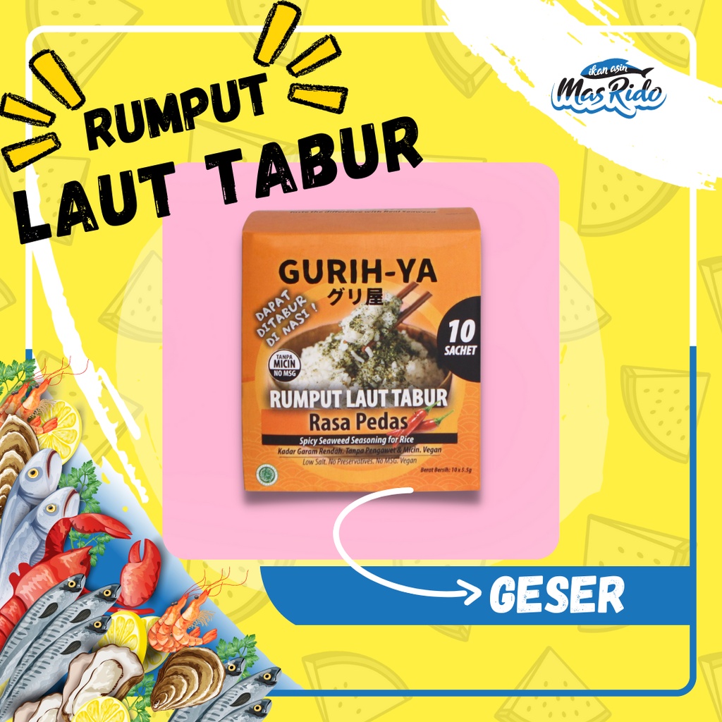 

Gurih-Ya Rumput Laut Tabur Pedas Spicy Seaweed 10 Sachet X 5.5G Kotak